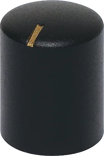 Matt black finish with gold indicator.