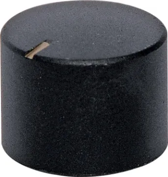 18mm Aluminium Black 18T Spline Knob Matt black finish with gold  indicator. 
18T spline shaft