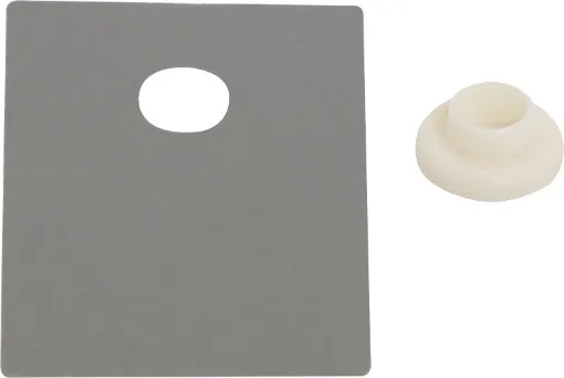 Complete insulating kits include washers and bushes for mounting 4 devices (2 bushes per TO-3).