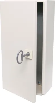 200x120x400mm IP66 Lockable Steel Utility Wall Cabinet Constructed from 1.2mm steel, these heavy duty wall mount enclosure is suitable for mounting electrical switching circuitry and other industrial designs. Panels are coated in a tough, rippled epoxy polyester powder coat in RAL7035.