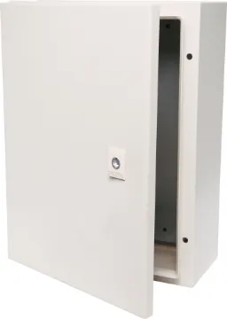 300x150x400mm IP66 Lockable Steel Utility Wall Cabinet Constructed from 1.2mm steel, these heavy duty wall mount enclosure is suitable for mounting electrical switching circuitry and other industrial designs. Panels are coated in a tough, rippled epoxy polyester powder coat in RAL7035.