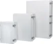 A range of high strength ABS enclosures with UV stabilisation for external use. Suitable for housing terminal boxes, distribution panels, instruments and electrical equipment. Wide temperature range -40 to +120°C for demanding environments.