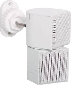 Wacki Bracket Pair To Suit Wall Speakers Wall mount bracket with adjustable ball joint to suit wall mount speakers. M6 thread.