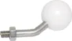 Wall mount bracket with adjustable ball joint to suit wall mount speakers. M6 thread. 