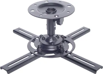 Black Ceiling Bracket Projector Balljoint 10kg Designed to suit a majority of projector models on the market today. This all steel ball mount bracket allows 30 deg of adjustment either vertically or horizontally which is more than enough for most installations!