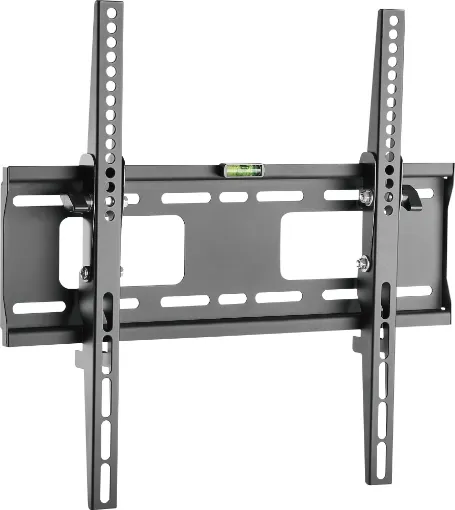This tilting wall bracket suits flat TV screens between 32"-55". The bracket not  includes a spirit level which allows for easy installation. Supports weights up to 50kg. 