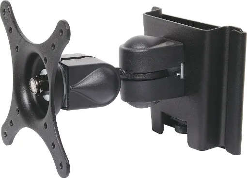 Ideal for mounting smaller LCDs such as computer and security monitors, POS touch screens etc. A clever two piece design makes installation very easy. Suits VESA standard MIS-D 60, 75 & 100. Mounting is &#8776;150mm from wall.