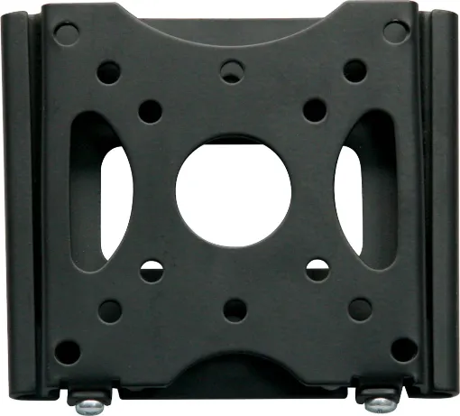 Fixed LCD monitor bracket suitable for screens up to 24" in size. Mounting hole centres at 75mm &amp 100mm square (suits VESA MIS-D 75 &amp 100). Ideal for mounting information screens or touchscreens in bars, restaurants, hotels etc. 