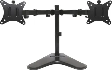 Dual Monitor Desk Stand To Suit 17-32" Screens A durable all steel desk mount bracket for computer monitors between 17" and 32" in size, weighing up to 9kg each.