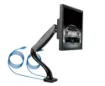 This stylish desk mount bracket simply clamps or screws to your desk and supports a 13" to 27" monitor weighing up to 6kg.