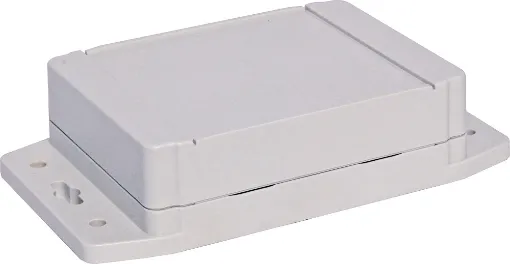 Available in 5 sizes for small electronic circuits, jumper boxes or connection points. The two piece design incorporates two PCB mounting posts in the lid and a flanged base for fixing to wall, car chassis, boat etc.
Hammond P/N 1555F2F17GY