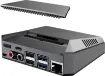 Turns your Pi into a high resolution network music player for MP3, FLAC, ALAC, WAV, AAC, FLAC, DSD, Audio CD and many more file types. On-board DAC for very high quality audio output. The ideal home music server for the audiophile!  All aluminium case provides excellent cooling for your Pi 4. 