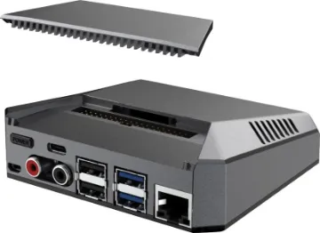 Argon Nanosound Case to suit Raspberry Pi 4 Turns your Pi into a high resolution network music player for MP3, FLAC, ALAC, WAV, AAC, FLAC, DSD, Audio CD and many more file types. On-board DAC for very high quality audio output. The ideal home music server for the audiophile!  All aluminium case provides excellent cooling for your Pi 4.
