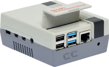 NESPi Style Raspberry Pi 4 Case A retro gaming styled Pi 4 case providing excellent cooling performance and easy access to all of the Pi’s ports. Ideal for RetroPi gaming projects. Internal fan for added cooling.