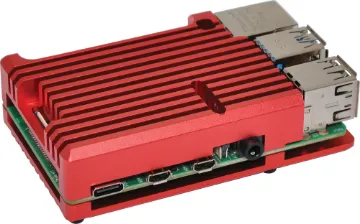 Red Armour Case To Suit Raspberry Pi 4 This is an armor aluminum alloy case designed for the Raspberry Pi 4 computer model B. It is a great passive cooling case to help raspberry pi 4 board cooling down.