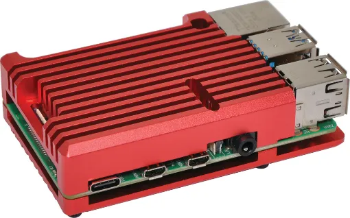 This is an armor aluminum alloy case designed for the Raspberry Pi 4 computer model B. It is a great passive cooling case to help raspberry pi 4 board cooling down. 