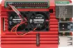 This is an armor aluminum alloy case designed for the Raspberry Pi 4 computer model B. Features dual cooling fans. 