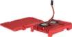 This is an armor aluminum alloy case designed for the Raspberry Pi 4 computer model B. Features dual cooling fans. 