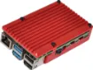 This is an armor aluminum alloy case designed for the Raspberry Pi 4 computer model B. Features dual cooling fans. 