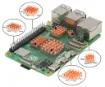 An all metal Raspberry Pi 5 case with internal cooling fan and heatsinks. 