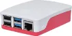 A compact, snap together red and white case to suit the Raspberry Pi 4 Model B development board. Designed with all connection recesses and venting. 