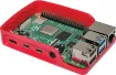 A compact, snap together red and white case to suit the Raspberry Pi 4 Model B development board. Designed with all connection recesses and venting. 