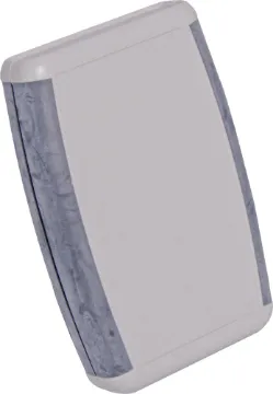 79Wx117Dx24Hmm Grey Battery Handheld ABS Box Handheld 4 piece enclosures molded from ABS plastic. They feature a satin textured finish with
two soft rubberised outer panels for extra grip. Battery compartment models include battery snap and clip in contacts.
Hammond P/N 1553BGYBAT