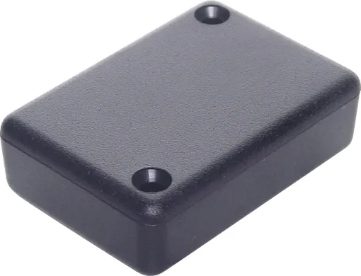 Miniature enclosures molded from ABS plastic. They feature a satin textured finish, 2 PCB standoffs and a screw on lid. Adding a H 9006 key ring kit converts the enclosures into a miniature keyfob. Great for custom remote controls.
Hammond P/N 1551FBK