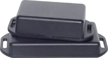 35Lx35Wx20Hmm Mini Flange Mount ABS Box Available in 5 sizes for small electronic circuits, jumper boxes or connection points. The two piece design incorporates two PCB mounting posts in the lid and a flanged base for fixing to wall, car chassis, boat etc.
Hammond P/N 1551MFLBK