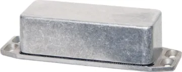 92x38x27 IP65 Flanged Diecast Aluminium Box High quality Hammond Manufacturing die cast boxes with flanged lid for easy mounting. These sturdy boxes offer a high degree of RFI shielding and are suitable for outdoor or automotive use. Incorporates internal raised lip and rubber gasket seal to provid