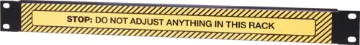 1U / 1RU Black Steel 19" Rack Blanking Panel Warning Sign Manufactured from 1mm steel and finished in a textured powder coat. The top and bottom edges of each panel have a return for added rigidity. Screen printed in safety yellow.