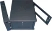 A 6RU hinged data cabinet which allows easy rear panel connection access. Each package includes a rack frame, tempered glass front door, two side panels, top and bottom panel. Sides, rear, front and hinge are lockable.