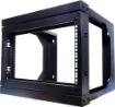 An open frame hinged wall mount 6RU 19” rack system designed for wall mounting equipment up to 420mm deep. Ideal for combinations of patch panels, security and audio equipment. 