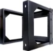 An open frame hinged wall mount 6RU 19” rack system designed for wall mounting equipment up to 420mm deep. Ideal for combinations of patch panels, security and audio equipment. 