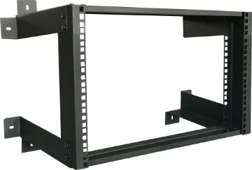 8U 19" Open Rack Frame Wall Mount An open frame 8RU 19 inch rack system designed for wall mounting equipment up to 300mm deep. Ideal for combinations of patch panels, security and audio equipment. The flat mounting plates can be attached to the wall surface using standard fasteners.