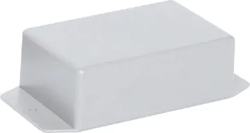 UB5 (82Lx54Wx30Hmm) Grey ABS Flanged Jiffy Box Flanged versions of our popular jiffy boxes allowing wall or chassis mounting. 
UB5 size 82Lx54Wx30Hmm, grey.