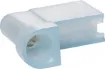  female Crimp Terminal made of brass with tin-plated finish. It comes with a blue nylon insulator. It accepts 16 to 14AWG wire.