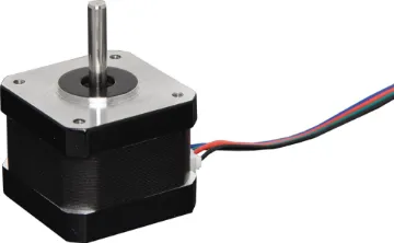 NEMA17 200 Step Stepper Motor & Lead 12V 200-step 1.8&deg 48BYG stepper motor with interface
lead. 2 phase type. 0.23Nm holding torque. 5mm&Oslash
shaft. NEMA17 M3 mounting hole pattern (31mm).
Size: 42x42x34 (25mm shaft). 1m lead.