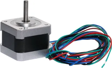 NEMA17 200 Step Stepper Motor & Lead 12V 200-step 1.8&deg 48BYG stepper motor with interface
lead. 2 phase type. 0.23Nm holding torque. 5mm&Oslash
shaft. NEMA17 M3 mounting hole pattern (31mm).
Size: 42x42x34 (25mm shaft). 1m lead.