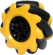 Mecanum Left Side 60mm Wheel A plastic Mecanum wheel for robotics projects requiring omnidirectional movement.