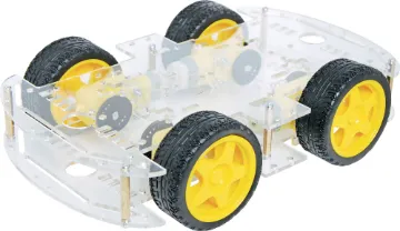 4WD Robot Builders Motorised Base Available in either 2WD or 4WD configuration this robotic vehicle chassis features individual motors for each wheel, fitted with encoding wheels for integration with control sensors. It&rsquos the ideal base for your own Arduino powered robo-car design.
