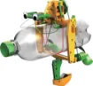 This educational kit uses common household items like soft drink cans and DVDs to create fun and interesting solar powered designs. The kit can be built (and rebuilt) up to 6 different ways. 