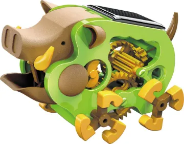 Solar Powered Wild Boar Kit A basic solar DIY toy, it is ideal for a do-it-yourself science fair, after-school, or summer workshop project with the bonus of learning mechanical transmission and electrical motor theory.