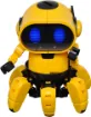 This kit contains the parts to build your new smart friend. Tobbie is an intelligent six legged robot which provides great interaction with children. The little robot offers wonderful lights and sound effects.
