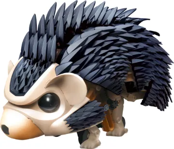 Sound Detecting Tumbling Hedgehog Kit This cute hedgehog toy kit bristles his spines when he hears a loud noise (such as a hand clap). He will even curl up and roll away if you scare him enough! Features light up eyes and motorised feet allowing him to scurry away. Assembles in under 2 hours with no special tools required. Requires 4 x AAA batteries.