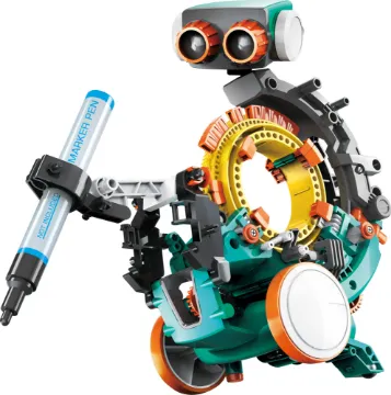 5 In 1 Smart Coding Robot Kit This unique robot features a centralised coding ring which accepts differently shaped coding parts which tell the robot which direction to move and when to perform an assigned action.