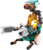 This unique robot features a centralised coding ring which accepts differently shaped coding parts which tell the robot which direction to move and when to perform an assigned action. 