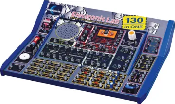130 In 1 Electronics Lab Kit The 130 in 1 Electronic Projects Lab Kit will start you on the road to a great hobby or career in electronics. It contains all the parts and instructions to assemble 130 educational and fun experiments and circuits.