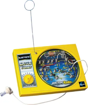 AM/FM Radio Kit Build and learn with your own working AM-FM radio. Tunes into your favourite AM-FM radio stations. Receives band from 520-1650 KHz (AM) & 88-108 MHz (FM). Learn how radios work. Earphone included.