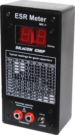(SC April '04) Allows quick &quotin-circuit&quot detection of defective electrolytic capacitors.  0.01-99&#937 autoranging. Includes case & fully screened & punched front panel.